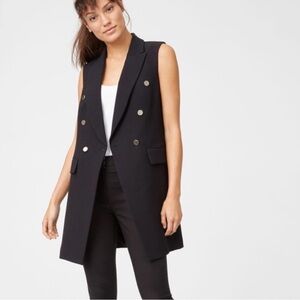 Club Monaco Black Vest with Gold Accents